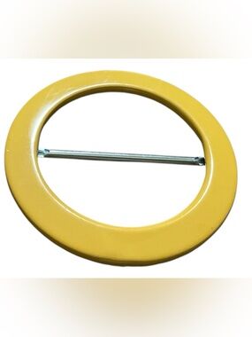 Vintage Astor West Germany Yellow Belt Buckle Mod Lucite Scarf Slide Retro